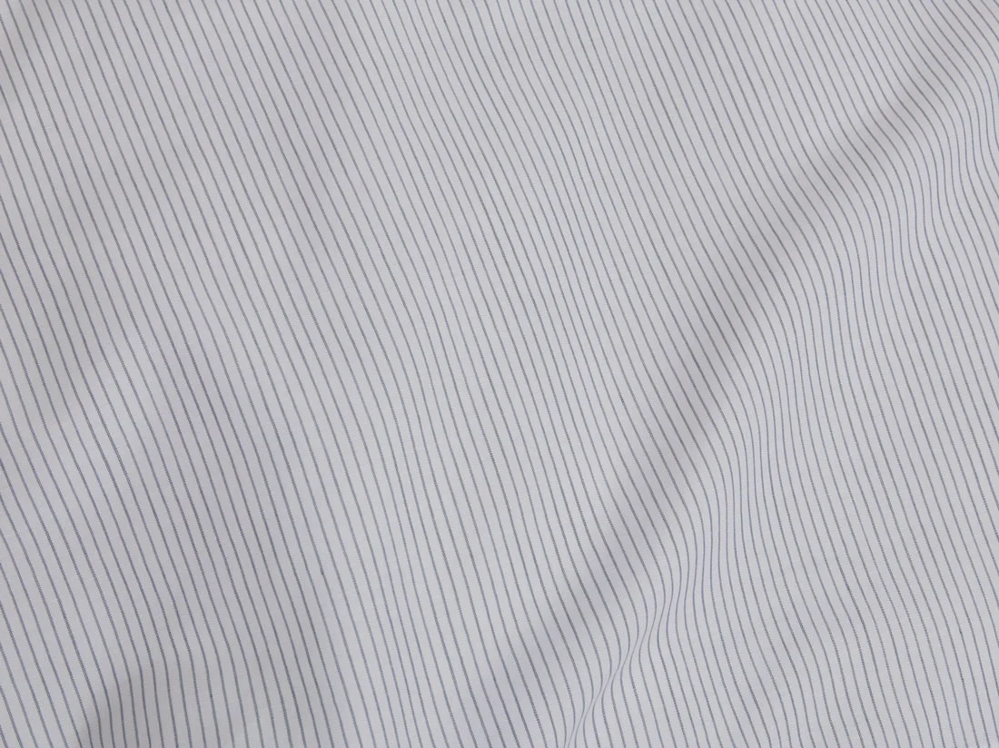 Kissenbezug TENCEL™ Doubleface White Stripe/Blue Chambray from Yumeko
