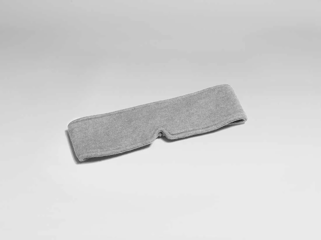 Schlafmaske Baumwolle Gestrickt Grey Melange from Yumeko