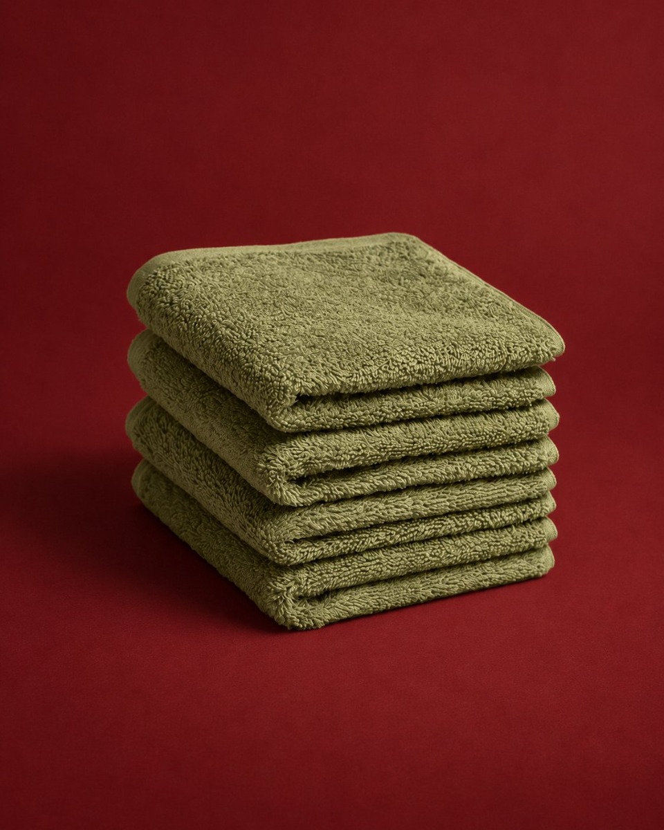 Gästehandtücher Frottee olive green