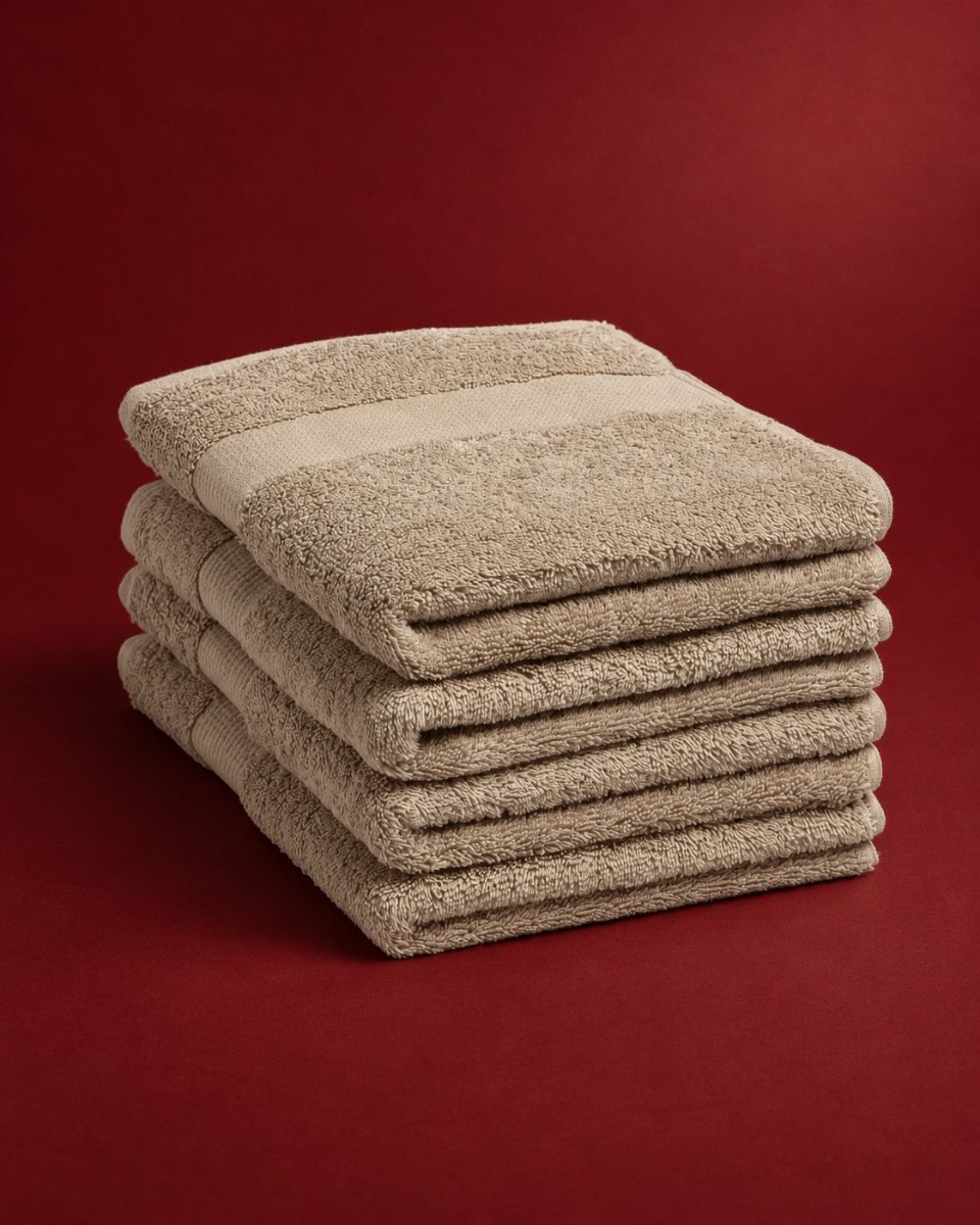 Handtücher Frottee warm taupe
