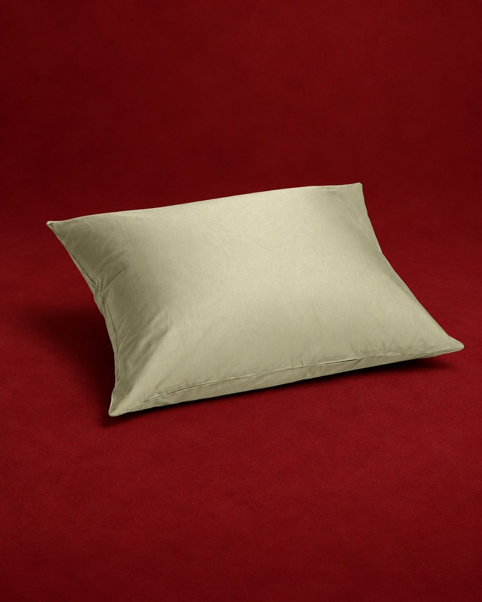 Kissenbezug Baumwollsatin Light Olive