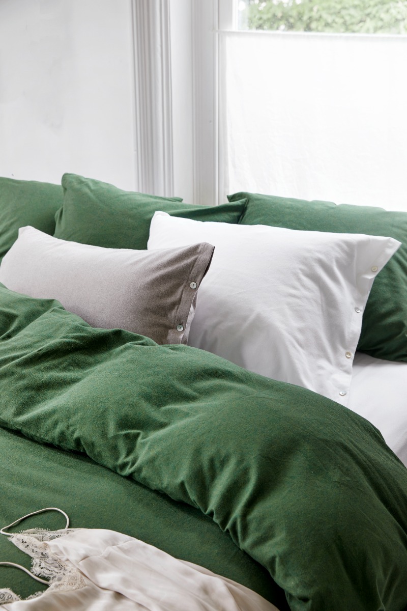 pillow-duvet-cover-set-flanel-moss-green